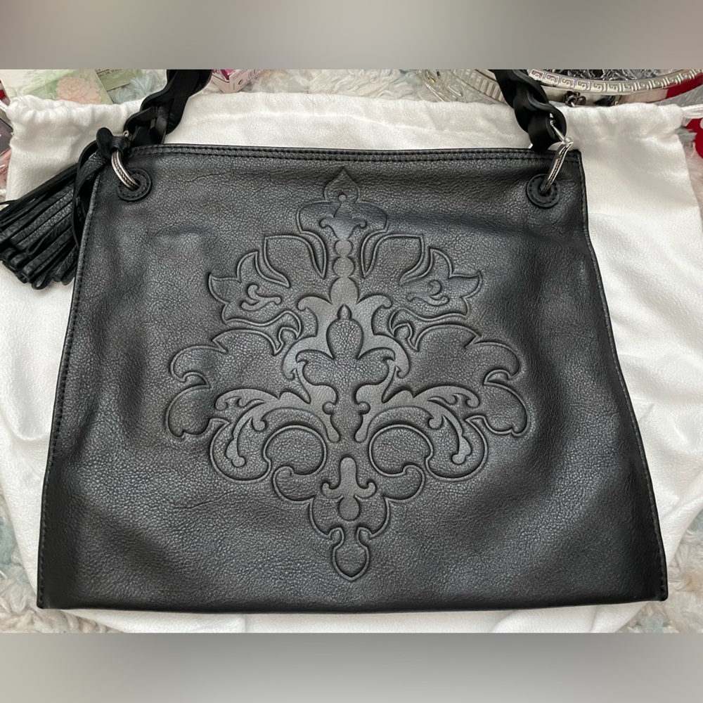 ✨Julie✨Brighton Black Embossed Women's Bag✨With Dust Bag - Picture 4 of 9